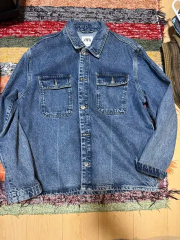ZARA 데님 자켓 L 사이즈 프린지 밑단