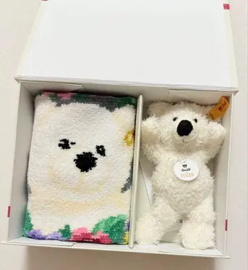 Steiff x FEILER 손수건과 봉제 인형 세트