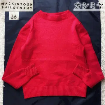 3 매킨토시 철학 캐시미어 니트 스웨터 레드 S
