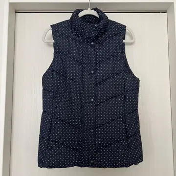 GAP 도트 다운 베스트 네이비