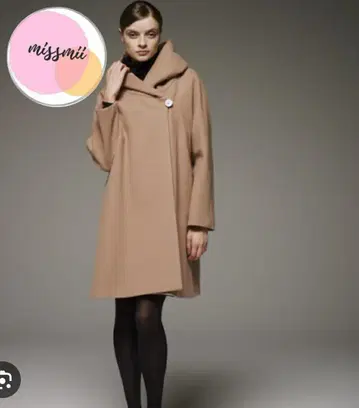 MOGA 플리스 라이트 멜톤 코트 카멜