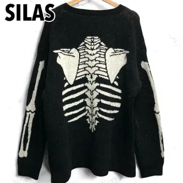 SILAS 본 스컬 스웨터 니트 블랙 L 사이즈 사이러스 스컬