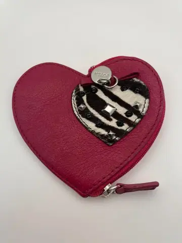 FURLA 하트형 코인 케이스 빨간색