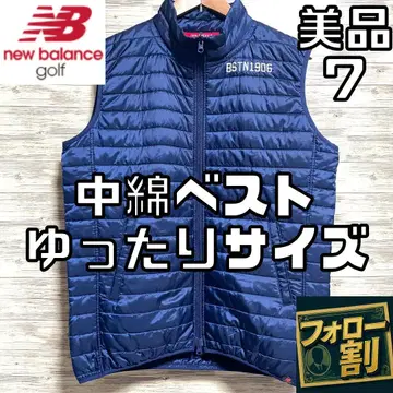 [팔로우 할인] 새상품급 뉴발란스 골프 충전솜 베스트 사이즈 7 네이비