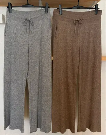 니트 리브 팬츠 유니클로