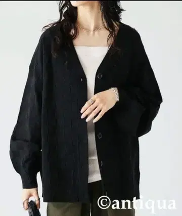 안티카 가디건 블록 체크