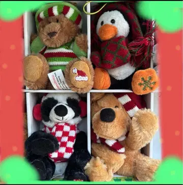 코스트코 크리스마스 봉제 인형 오너먼트 4개 세트