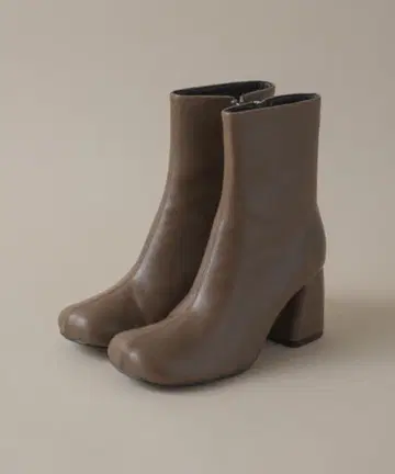 hinari 스퀘어토 부츠 봄 가을 부츠 M 카키 브라운 베이지