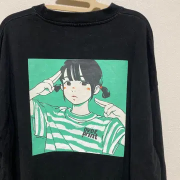 overprint 나에나노 코토츠미 오버 프린트 트레이닝복 블랙 L