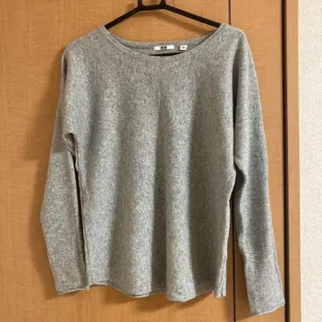 UNIQLO 캐시미어 100% 그레이 니트 M