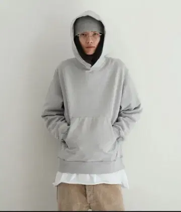 KAIKO FADED HEAVYWEIGHT SWEAT PARKA 그레이