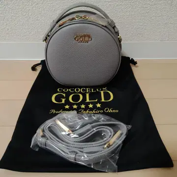 COCOCELUX GOLD 그레이 라운드 숄더백 미사용