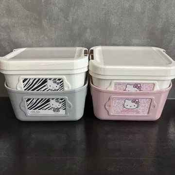 아베일 헬로키티 뚜껑 있는 미니 말랑 바구니 2종 세트 산리오