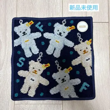 FEILER x Steiff 곰 무늬 손수건