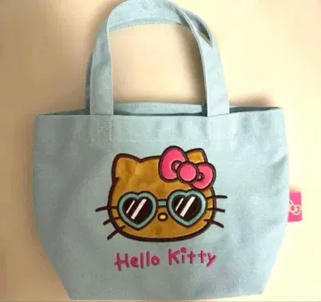 선탠 키티 헬로키티 미니 토트백 민트 스카이블루 산리오