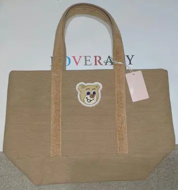 새상품 라브러리 올드 테디 토트백 소 페이러 베이지