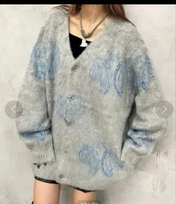 후즈후 갤러리 쿠키 알파카 혼방 모헤어 라이크 페이즐리 가디건