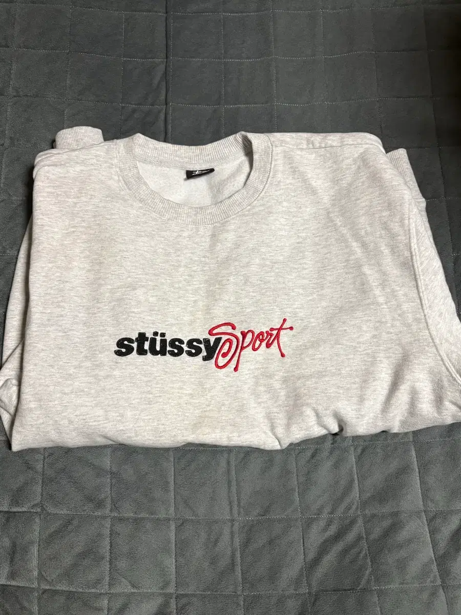 Stussy Sport Sweatshirt XXL Ash Heather, good condition used