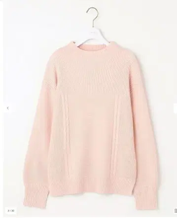 [택 포함 새상품] 워셔블 수플레 보틀넥 니트 살몬 핑크