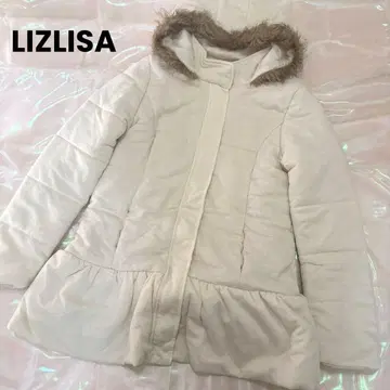 LIZLISA 리즈리사 튤 도트 충전솜 코트 아이보리