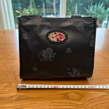 레이크알스타 블랙 꽃무늬 백 미사용 택 포함