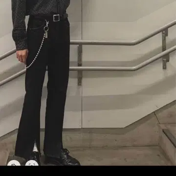 HARE 플레어 팬츠 블랙 M