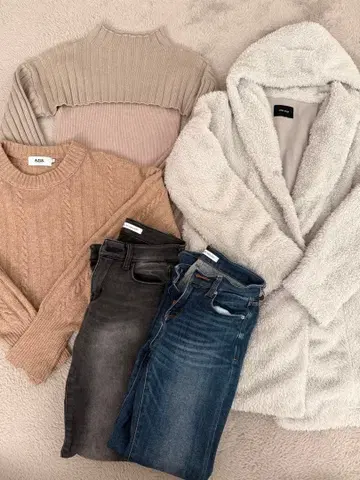 겨울 의류 니트 아우터 팬츠 묶음 판매