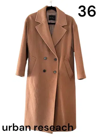 URBAN RESEARCH 롱 P 코트 카멜 울 롱 코트