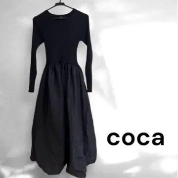 COCA 벌룬 원피스 도킹 원피스 M 블랙