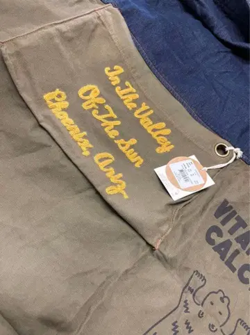 10oz 데님 x 캔버스 에이프런 라임 잉크