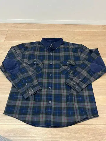 미사용품 PARK RANGER 네이비 계열 체크 셔츠 M