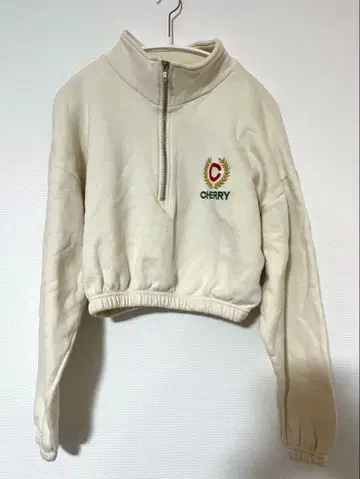 CHERRY Los Angeles 크롭 zip 맨투맨