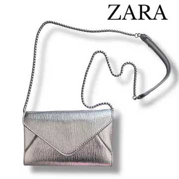 ZARA 실버 체인 백 월렛 여성용 숄더 결혼식
