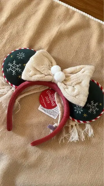 디즈니 크리스마스 2025 한정판 머리띠 택 포함 새상품