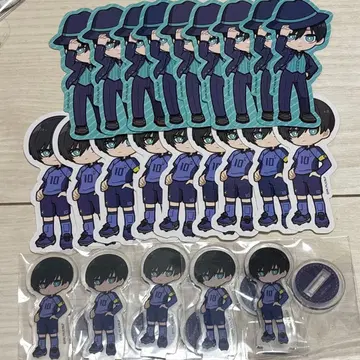 블루 록 이토시 린 다이소 다이컷 스티커 아크릴 스탠드