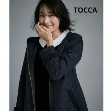 TOCCA LESLEY 네이비 퀼팅 롱 코트