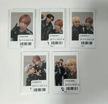 OWV 온라인 복권 E상 폴라로이드풍 카드 5장 세트 혼다 야스스케