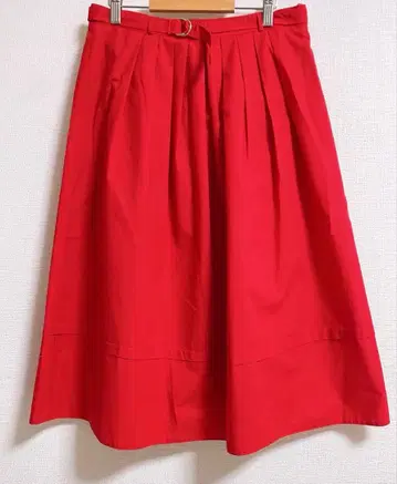 [ 구제 의류 ] 빨간색 플레어 스커트 벨트