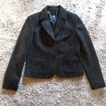 GAP 자켓 블랙 계열 울 혼방 네프 소재 사이즈 10