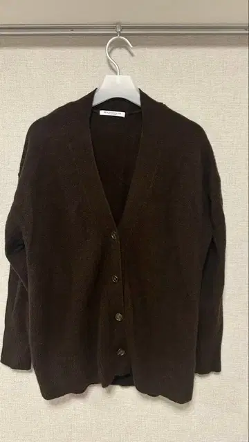 뷰티&유스 울 캐시미어 아쿠아 오버 V넥 가디건