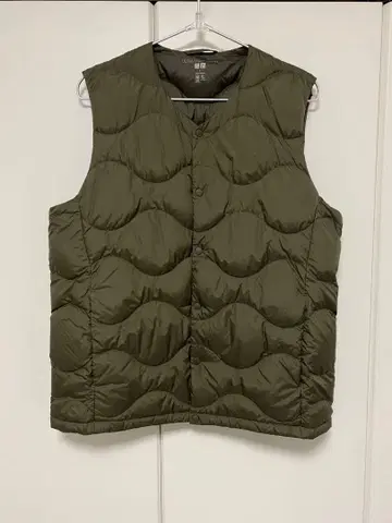 유니클로 울트라 라이트 다운 컴팩트 베스트 퀼팅 올리브 L