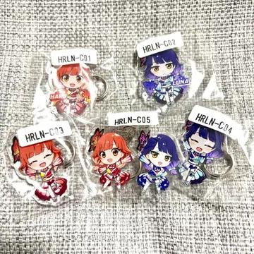 하루루나 아크릴 키링 5점