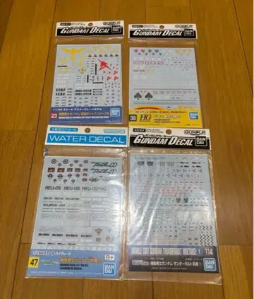 건담 데칼 세트 4장 세트 지온군 썬더볼트 더블오