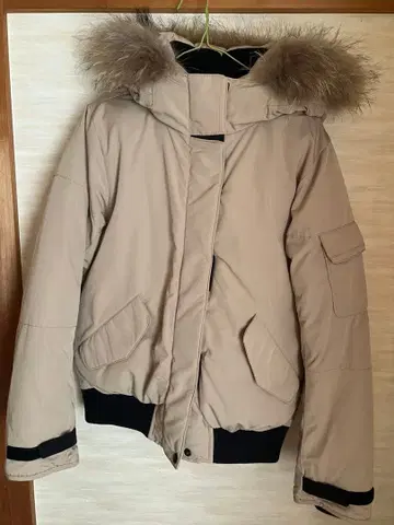 (새상품급) 한국 SPAO 아우터 다운 퍼 블루종 Y2K 베이지 M