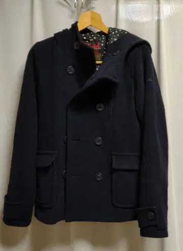 Xgirl 더블 브레스트 피 코트 네이비 사이즈 2