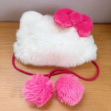 USJ 헬로키티 팬캡 퍼 모자 폼폼 포함 유니버셜