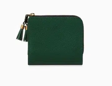 에포이 시키 2단 접이식 지갑 미니 지갑 그린 천연 가죽