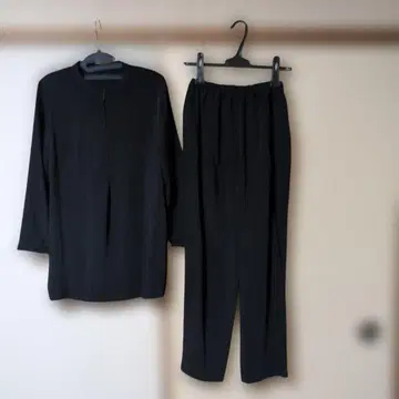 블랙 셋업 팬츠