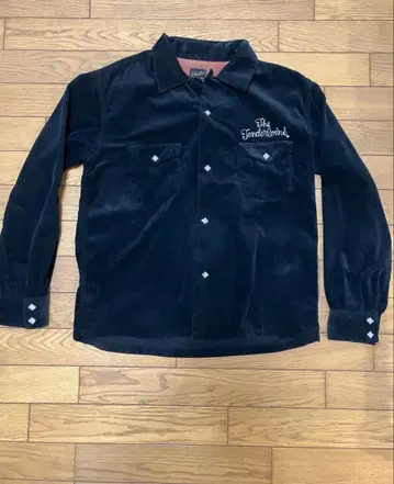 텐더 로인 긴팔 셔츠 코듀로이 블랙