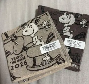 시마무라 스누피 십이지신 말띠 거즈 손수건